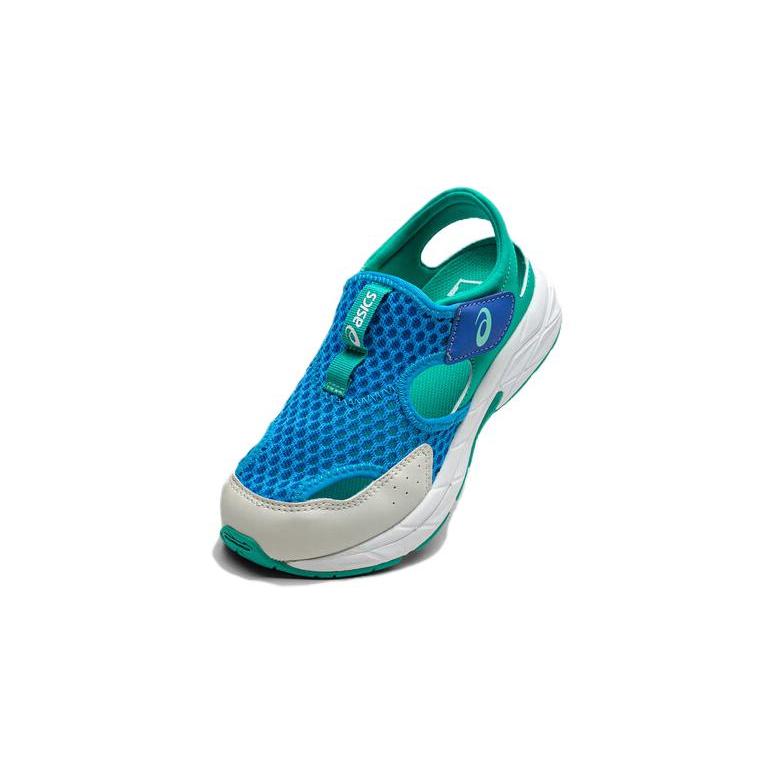 Asics Abrasion Resistant Lightweight Cushioning Breathable Slip Resistant Anti Kick Low Top Sandal Blue Green Kids' 1014A306-403