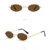 Retro Small Frame Oval Sunglasses Vintage Metal Colorful Shades Sun Glasses for Men Women Fashion Brand Design Female Eyeglasses