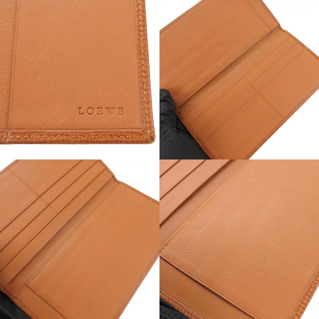 Used LOEWE Bill Compartment Leather Brown Slim