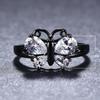 eBay Black Gold Blue Zircon Butterfly Ring, Small Animals