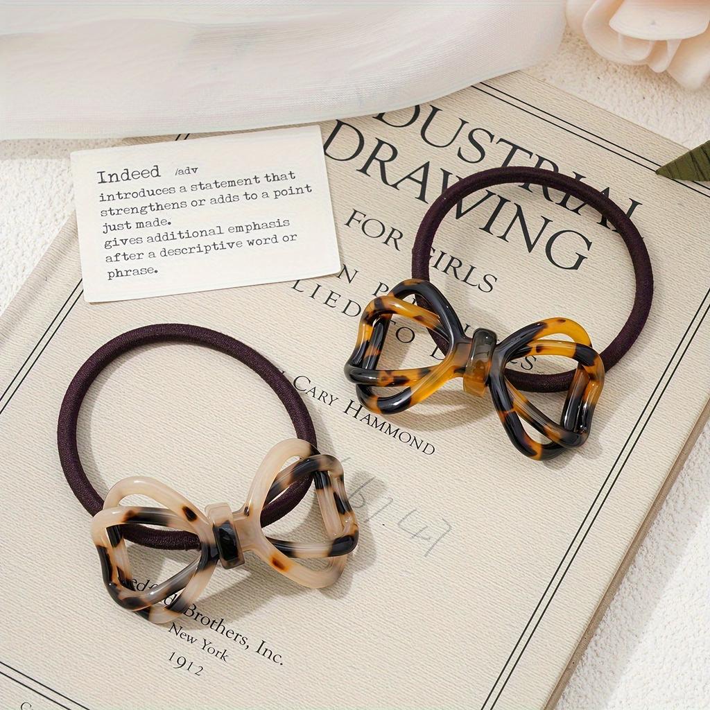 1pc Turtle Patterned Bow Headband Strong Elasticity Brown Rope Design Retro Fashionable Suitable for Appointment Outdoor Use