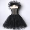 Vestido Tutu Malvado para Meninas Cosplay Escuro Fantasia de Natal Halloween Infantil Chique