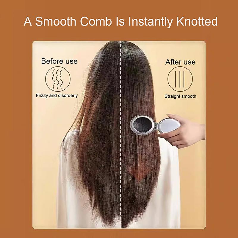 Silver Bow Tie Air Cushion Comb Cute Folding Massage Comb With Makeup Mirror Travel Portable Plastic Airbag Comb Hair Brush