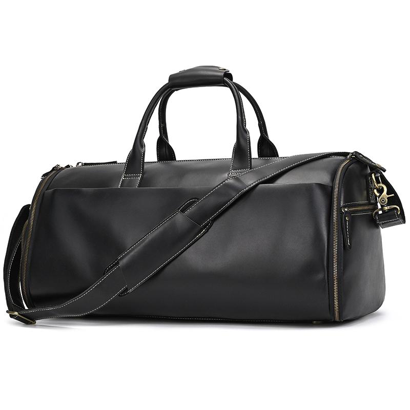 

Men Business Trip Travel Bag for Suit Bag Duffle Bags Leather Men Handbag Genuine Leather Men s Weekend Bags Storage Bag Large
