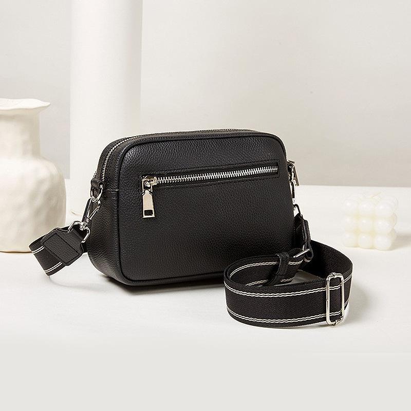 Women'S Bag Black Multi-Layer Large-Capacity Messenger Bag Women'S Mother Black Wallet Small Square Bag Bags
