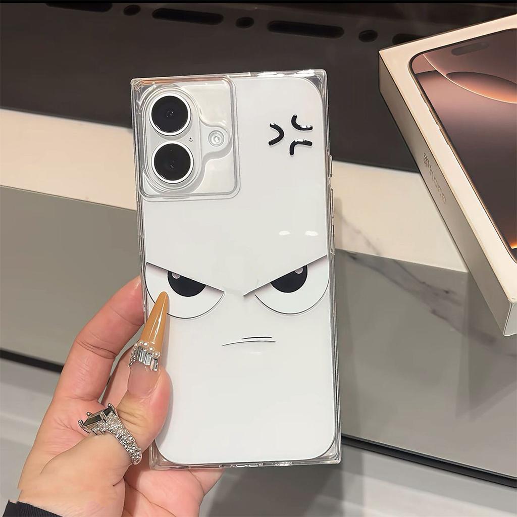 For IPhone16pro Mobile Phone Protective Cover Airbag Anti-fall Mobile Phone Case Ice Crystal Square Transparent Frosted New Style