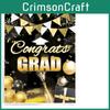 Graduation Black Gold Party Blindfold Game Poster Set Decor With Stickers