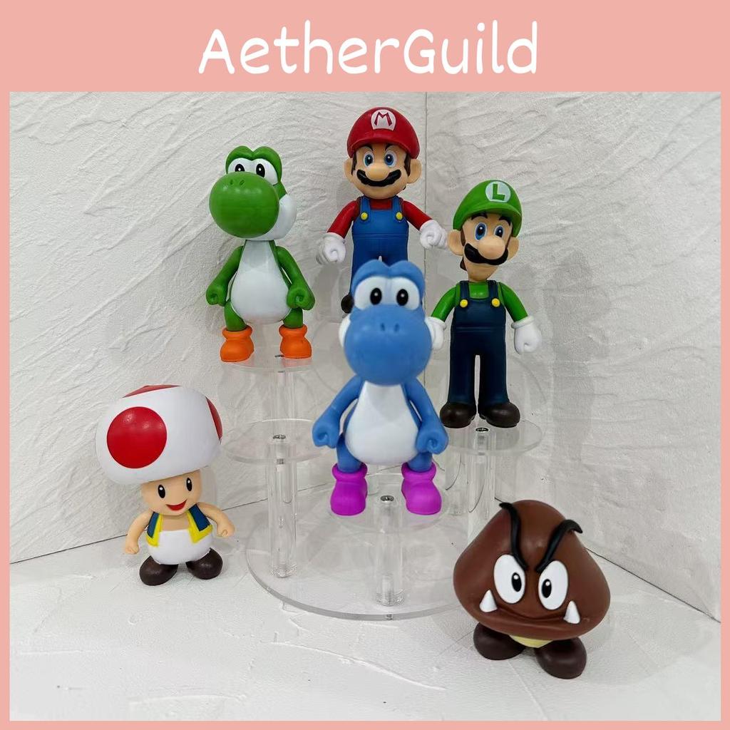 Pvc Mario Super Collectible Figurines Set With Anime Style For Gift And Display