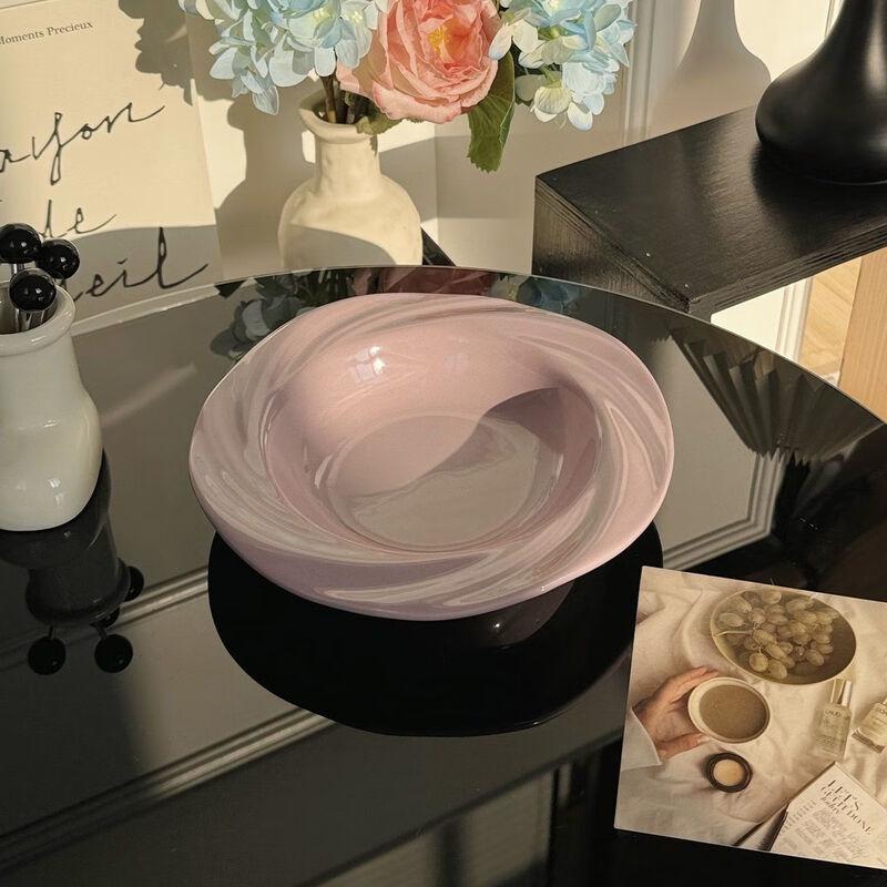 Underglaze Flower Design Deep Plate