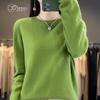 Zhenxu Women's 100% Merino Wool Long Sleeve Sweater