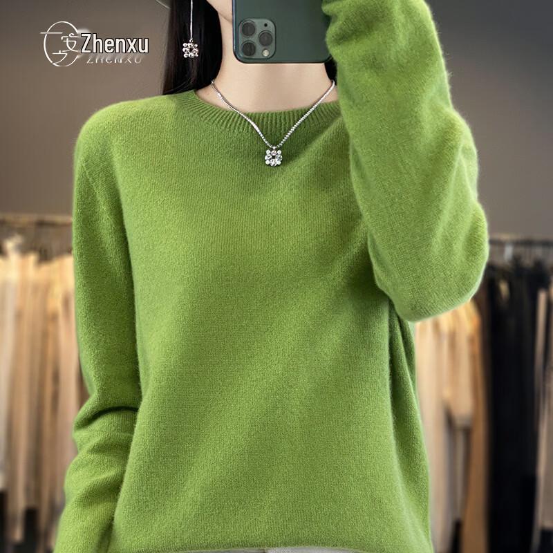 Zhenxu Women's 100% Merino Wool Long Sleeve Sweater
