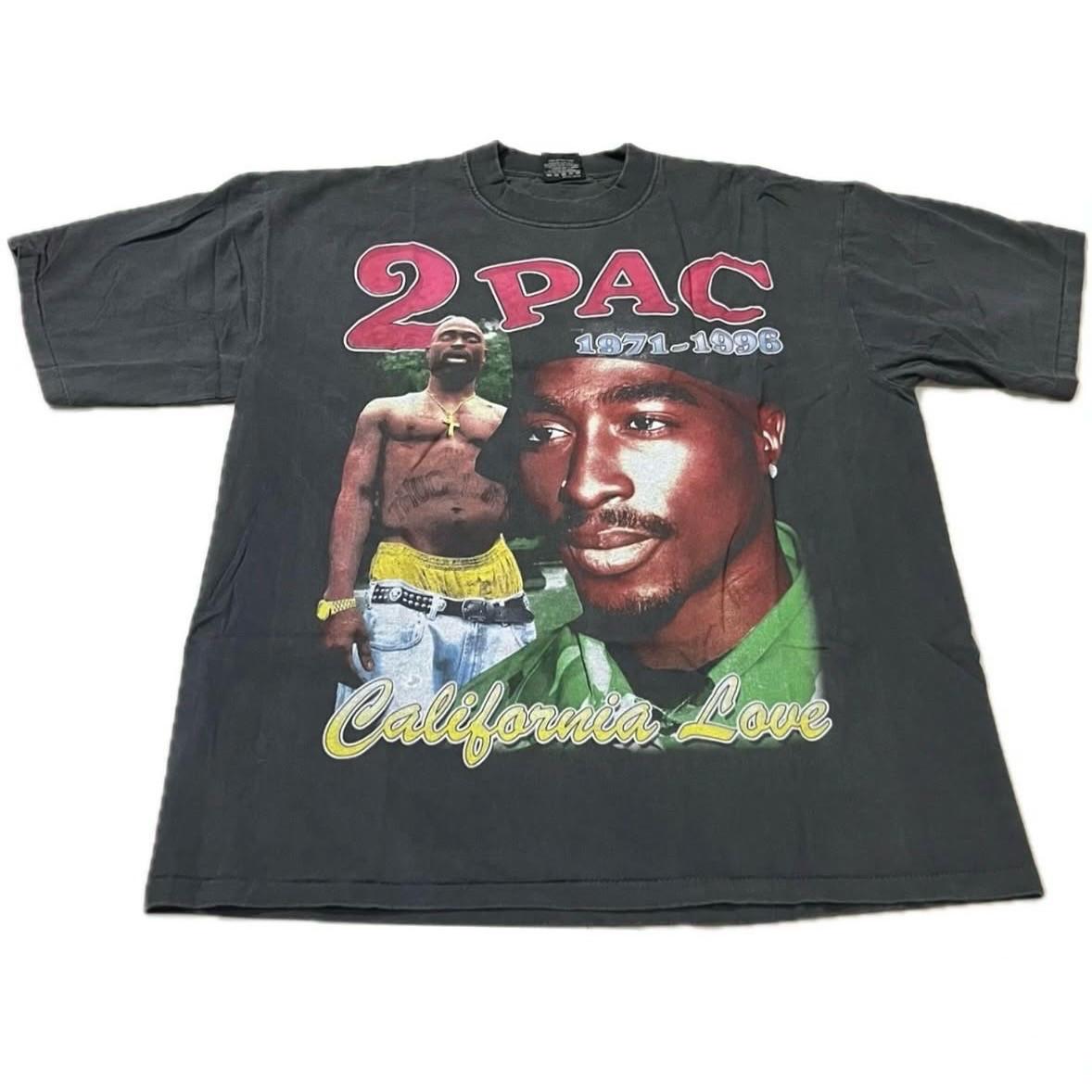 Vintage 2Pac TUPAC Shakur California Love XL Rap Tee 90s Hip Hop T-Shirt REPRINT M