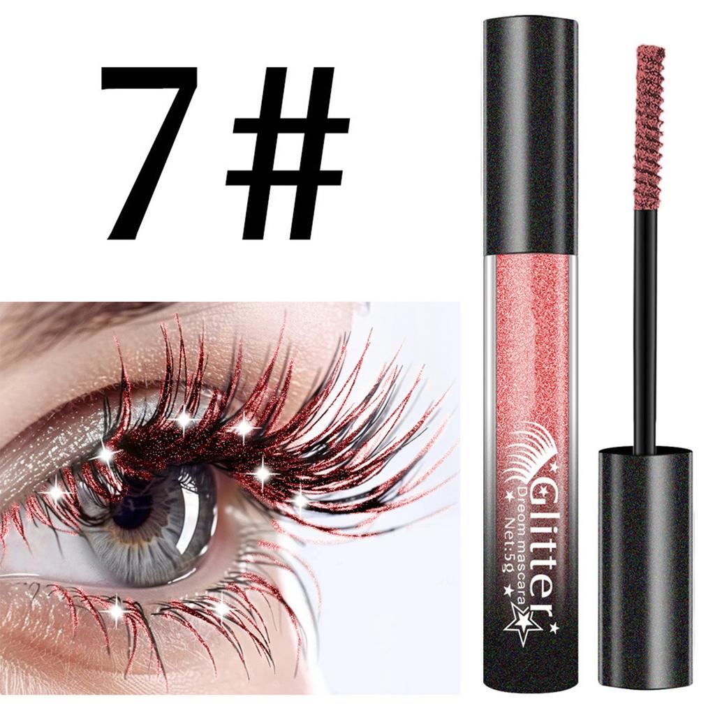 1 Stück Funkelnde Volumen-Mascara Glitzer Wimpern-Make-up für Länge & Schwung - Langanhaltende wasserfeste Formel für Party Hochzeit