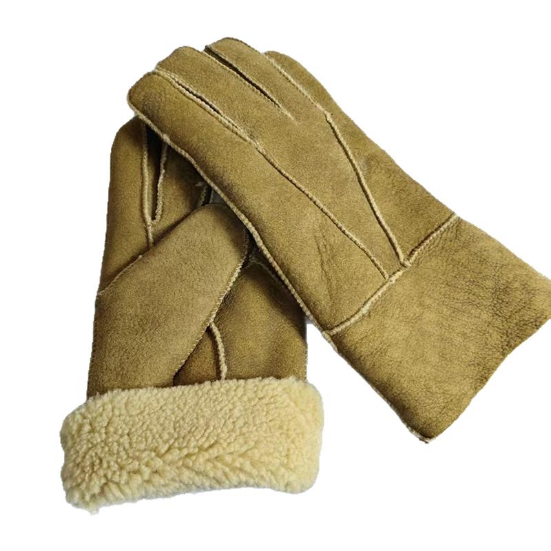 

.1Pair Genuine Sheepskin Gloves Winter Thick Warm Gloves Outdoor Cycling Glove