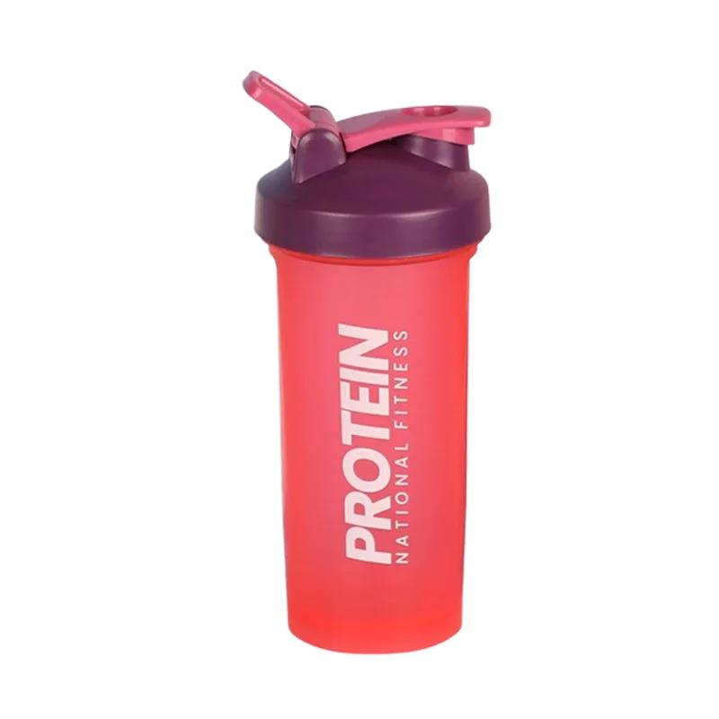 Sport Shaker Bottle 600Ml Whey Protein Powder Mixing Bottle Leak-Proof Sport Fitness Gym Shaker Outdoor Plastic Drink Bottle