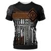 Personalized Design Mechanic Pattern 3D Printing Men's Street Round Neck Short Sleeved T-shirt