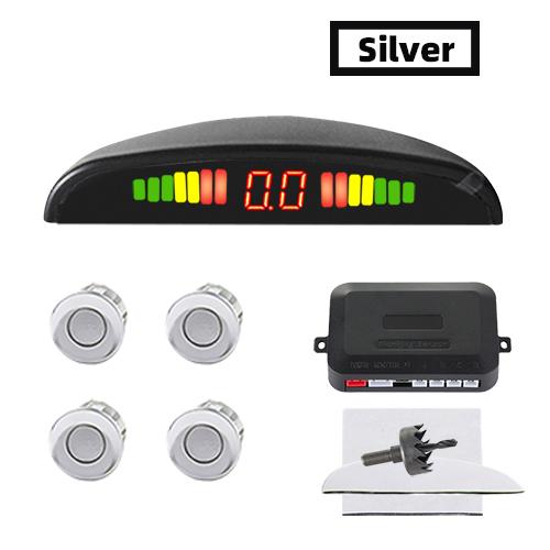 

Parking Sensor Car Parking Kit LED Display 4 Sensors 22mm Backlight Reverse Backup Radar Monitor System 12V 8 Colors серебряный
