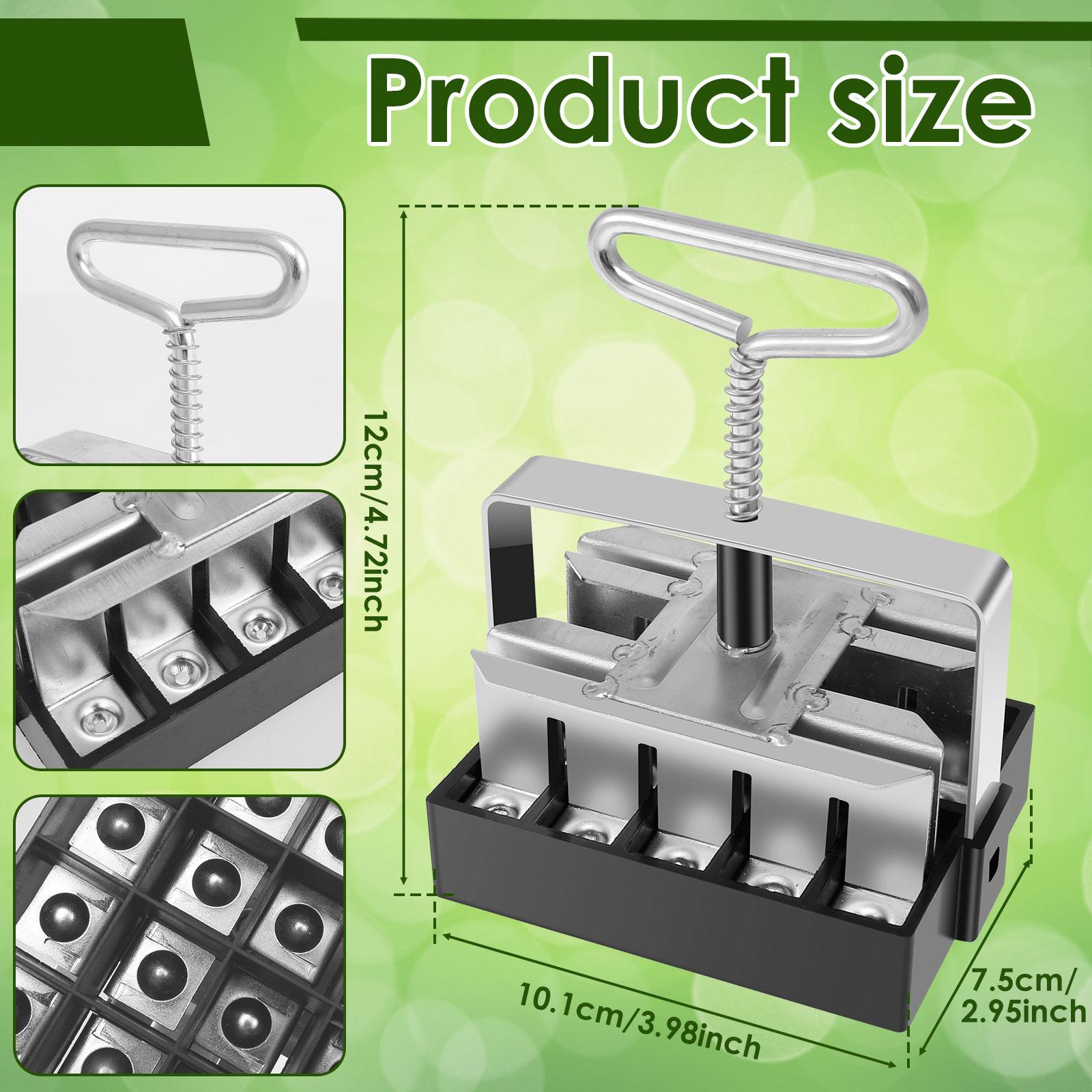 Soil Blocker 3/4inch 20 Cell Soil Block Maker Heavy Duty Handheld Soil Blocking Tool Metal Comfortable Handle  for Seed Starting