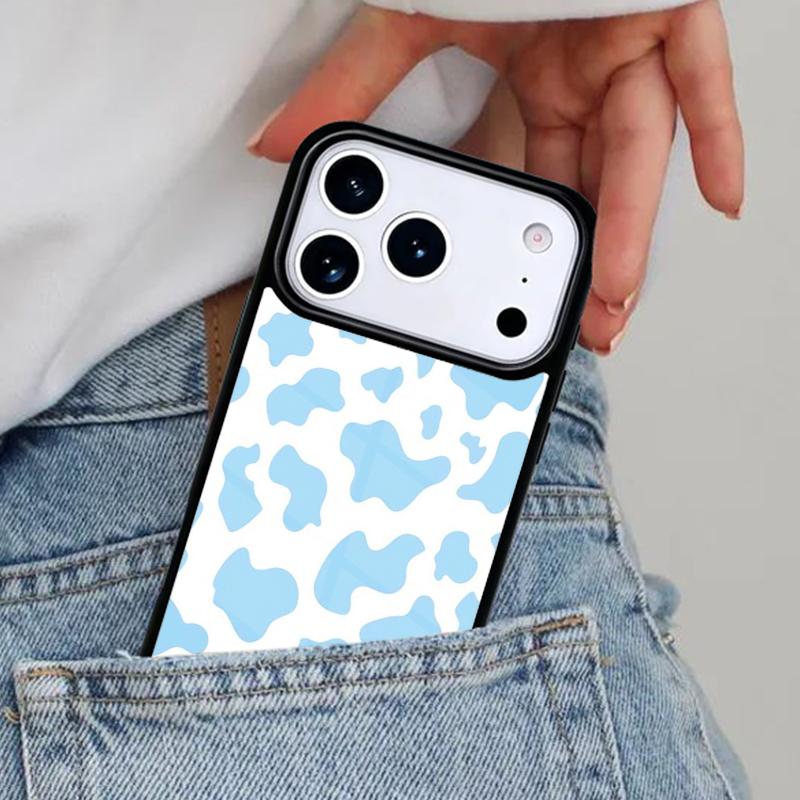 Cow Print Pattern Phone Case for iPhone 16e 15 14 13 12 17 Pro Max Plus Air 17pro Cover Coque