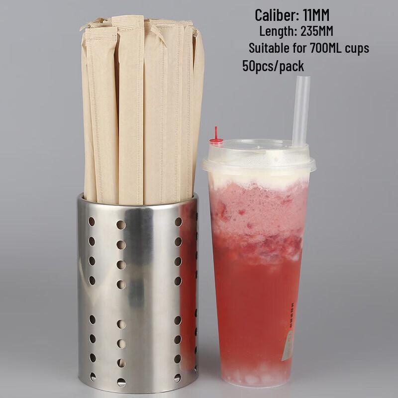 Disposable Pointed Drinking Straws for Boba Tea
