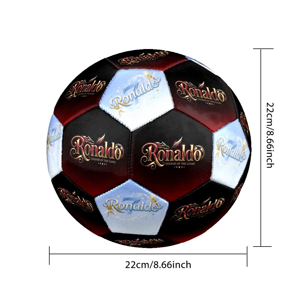 Ronaldo's: Legend Game Size 5 Soccer Ball Machine-Stitched Indoor/Outdoor Training and Matches Surprise Collection Gift