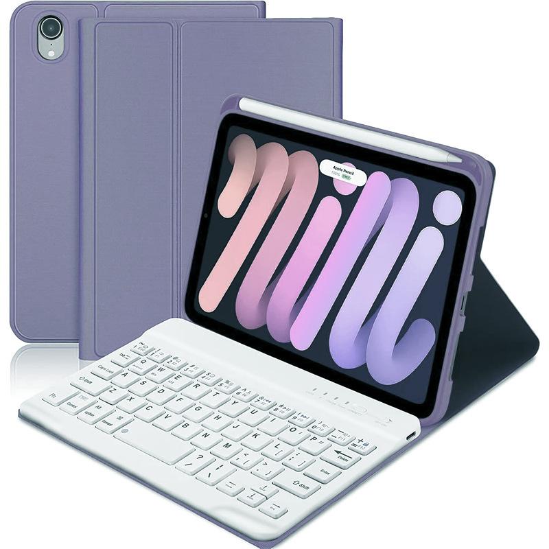 Wireless Keyboard Case for iPad Mini 6th Generation (A17 Pro) 2021 8.3-inch, with Pen Slot