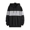 Men Fall Winter Hoodie Contrast Color Drawstring Long Sleeves Hooded Elastic Cuff And Hem Thin Daily Wear Casual Sport Top