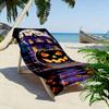 Glowing pumpkin mansion nights Print beach towel, quick drying, suitable for travel, outdoor sports, jogging, the beach and swimming, gift