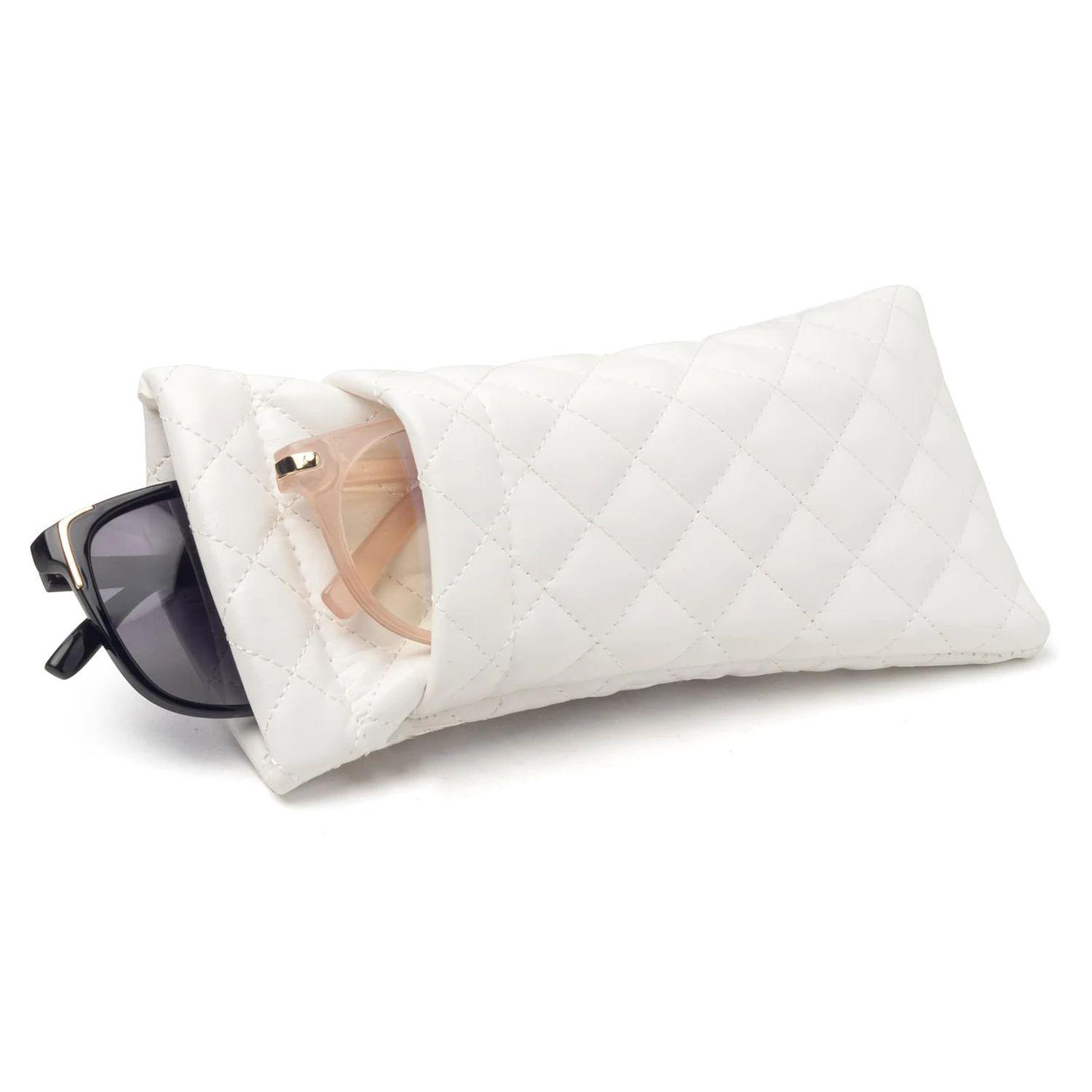 

1Pack Universal Glasses Case For Men Women Fashion Pvc Eyeglasses Pouch Sturdy Lightweight Design Suitable Genders Daily белый