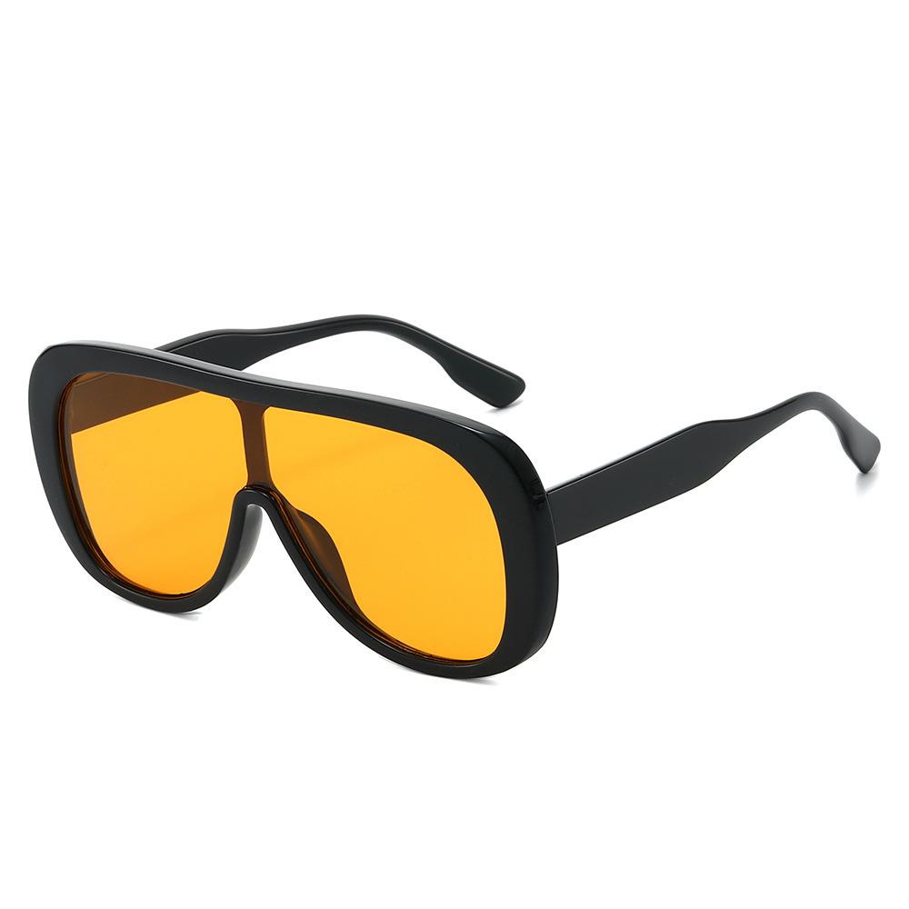 Big Frame One Piece Face Shield Sunglasses Luxury Women Black Lens Sunglasses Punk Oversized Sunglasses