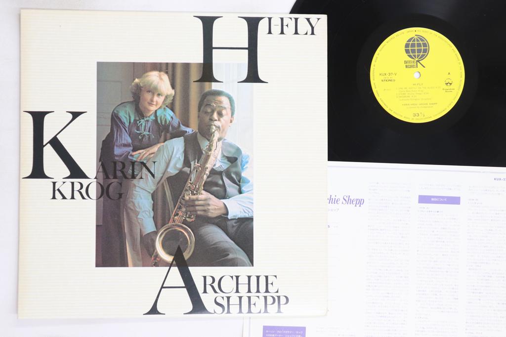 LP Record KARIN KROG, ARCHIE SHEPP - Hi Fly KUX37V OVERSEAS 1977 Japan Jazz Used