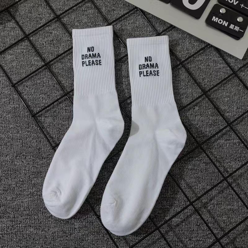 

Новые женские носки с буквенным жаккардом, белые хлопковые носки для улицы, спорта, хип-хопа, моды для мужчин, унисекс, Sokken, прямая поставка one size