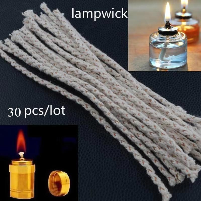 30 Stück/Los Baumwolldocht für Kerosin-Spirituslampe Langlebige Dochte für DIY-Rad-Kerosinölfeuerzeug Kerzenherstellungswerkzeuge