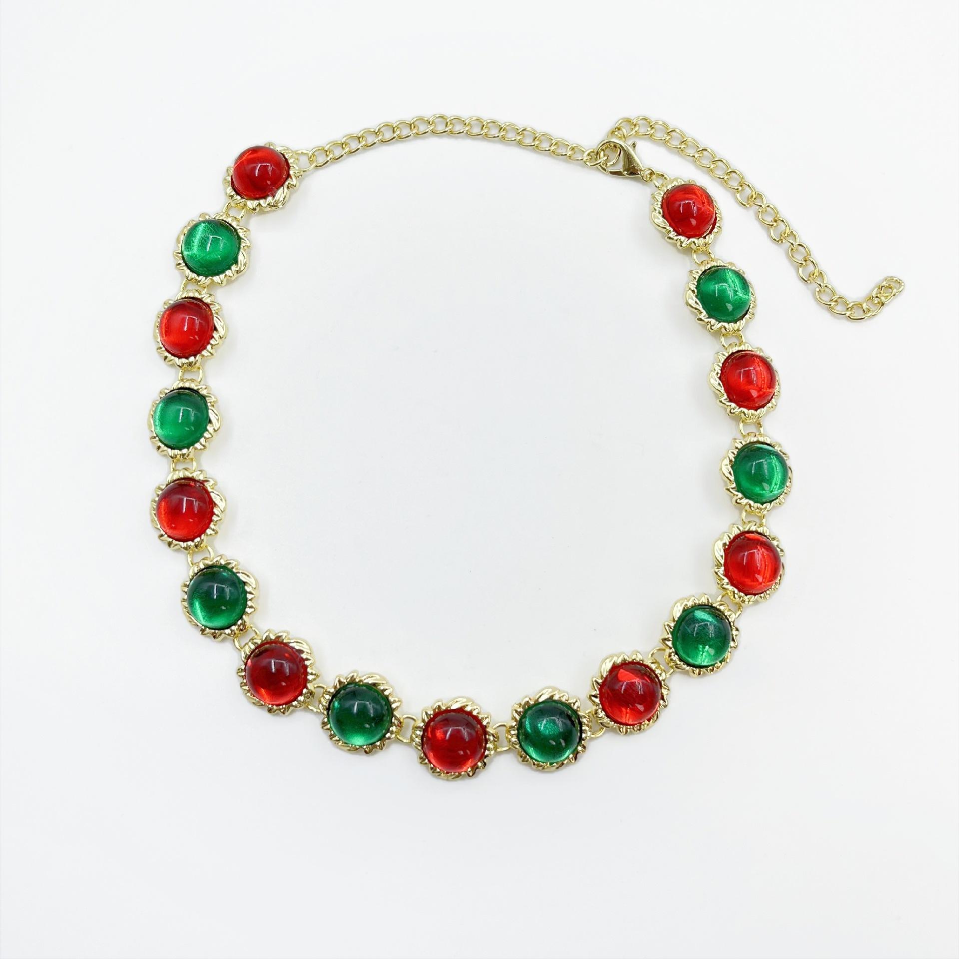 Средневековое винтажное модное ожерелье Oker Retro Court Style Collarbone Chain Light Luxury Jewelry Women