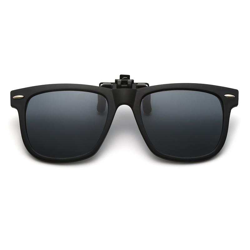 Dziecięce spolaryzowane okulary przeciwsłoneczne typu clip-on z odchylanymi soczewkami fotochromowymi, antyodblaskowe, kwadratowe okulary w stylu vintage