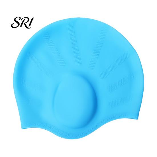 Lightweight Swimming Cap Adults Silicone Cap, Waterproof Non-slip Elastic Pool Swim Hat, Men Women Ear Protection Bathing for Short Long Hair