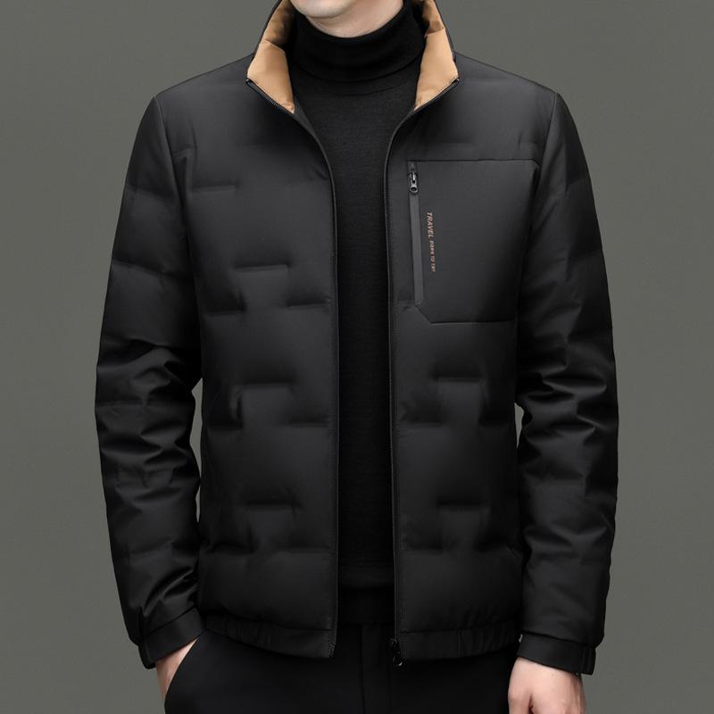 Winter Men'S Young And Middle-Aged Stand-Up Collar Casual Business Comfortable Soft Breathable Down Jacket