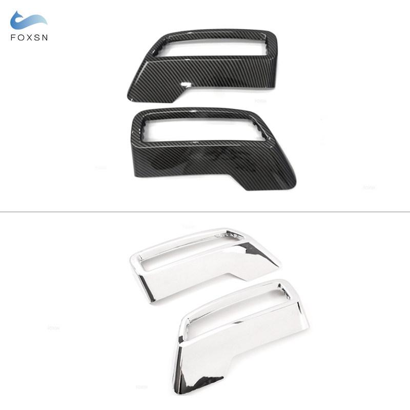 Für Peugeot 3008 4008 5008 2017- ABS Carbonfaser-Textur / Silber Auto Heckauspuff Endrohr Auspuffendkappe Verkleidung