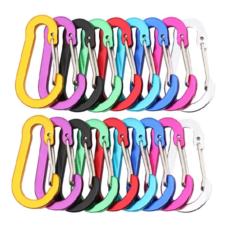 5Pcs Wiregate Carabiner Clips, Heavy Duty Accessory Clip, Large Size for Camping