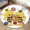 Artwork Custom Name Round Area Rug Carpet Rug For Living Room Bedroom Sofa Playroom Decor Nonslip Floor Mat