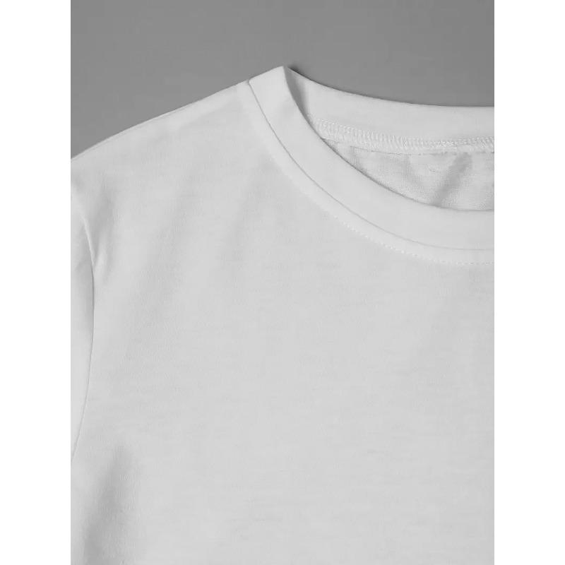 Women's Initial/Letter/Number Print Short Sleeve Blouse -  Round Neck Top with A-Z Letters (for example: name,