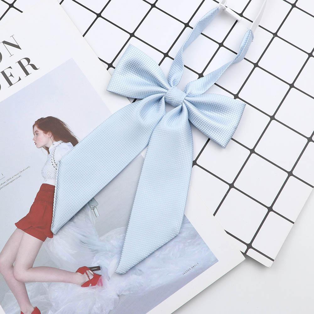 Solid Color Girl Ladies Bowtie Fine Grid Butterfly Classic Shirts Bow Tie For Wedding Party School Bowknot Chic Simple Accessory
