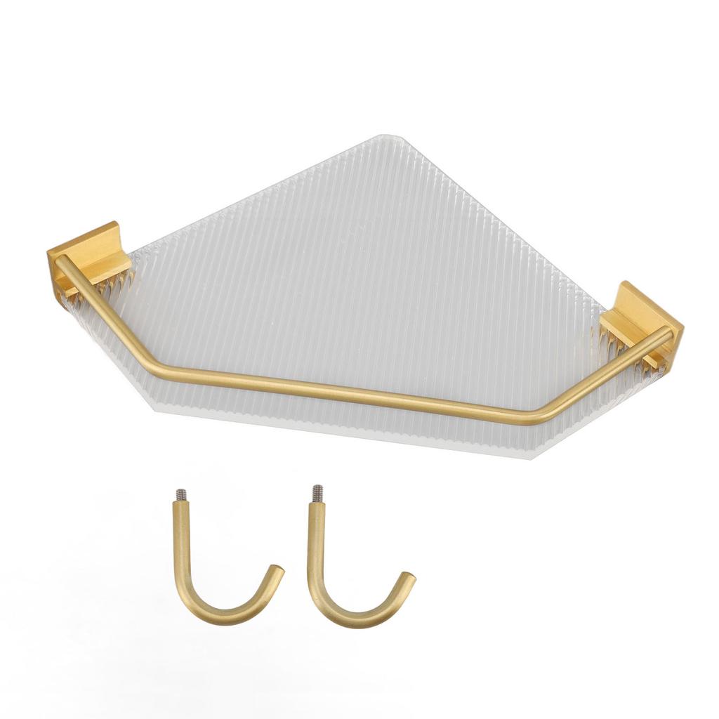 Acrylic Wall Mounted Corner Shelf Punch Free Acrylic Wall Mounted Floating Shelf Bathroom Kitchen