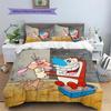 Ren & Stimpy  Pattern Bedding Quilt Set  Home Decoration  Gift (1 * duvet cover + 2 * pillowcase  without core)