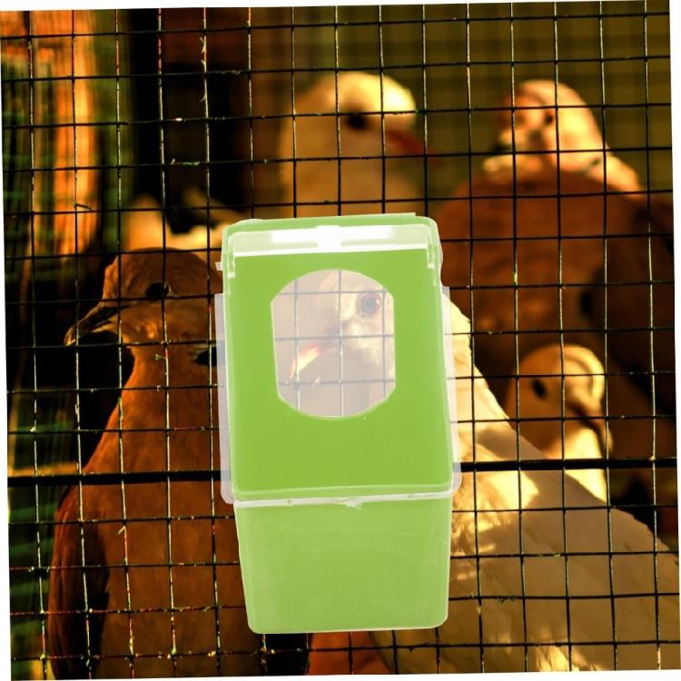 Practical Durable Plastic Hanging Pigeons Feeders for Bird Cages Easyly Installation Clean and Refill Space