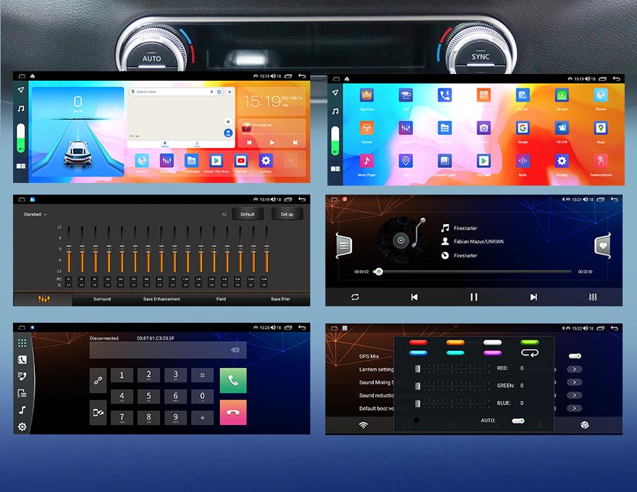 Toyota Corolla Android Navigation with CarPlay - Large Screen Stand-Up Display