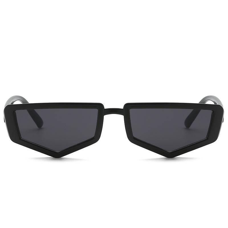 New personalized retro polygonal small frame sunglasses men's and women's trend street shot glasses concave sunglasses S