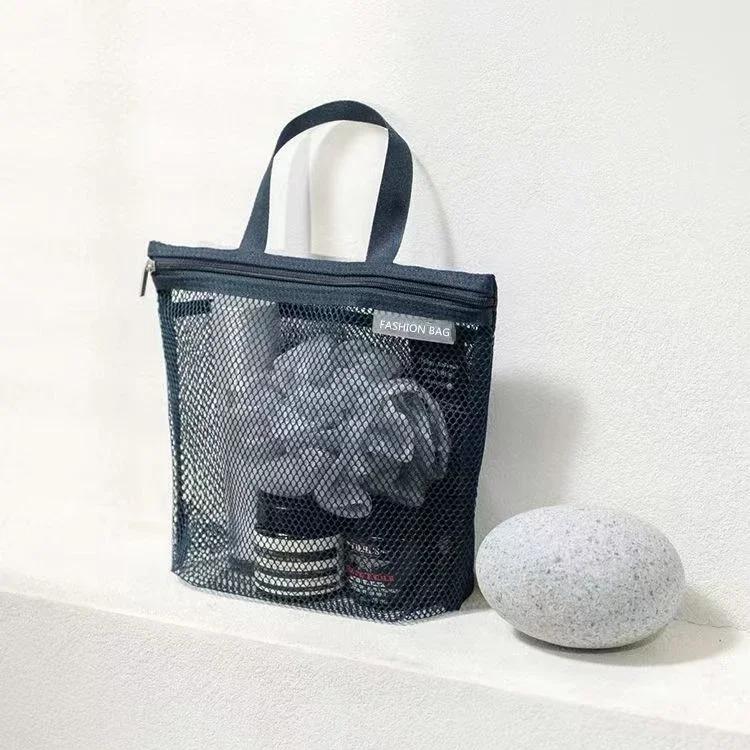 Mesh Makeup Toiletry Storage Bags Handbags Portable Travel Washing Body Shower Tools Organizer Hanging Cosmetic Organizer Pouch