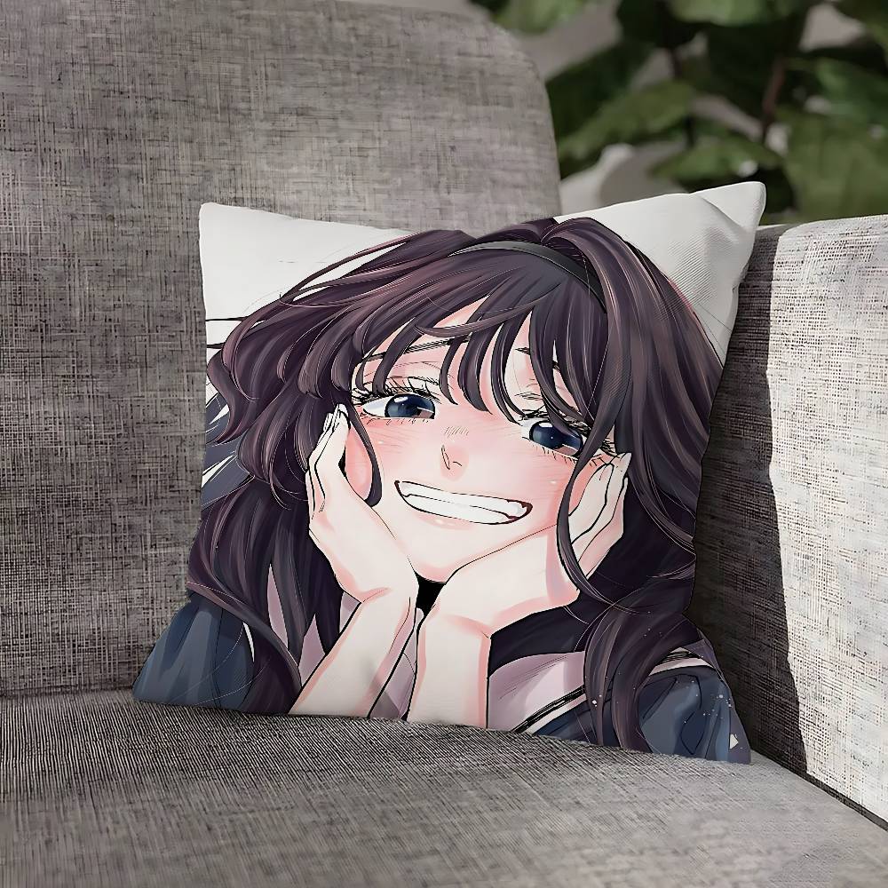 Kaoruko Waguri Hana wa Rin to Saku Pillow Case For Sofa Decor Car Office Room Printing Cushion Cover Decorations and Protector