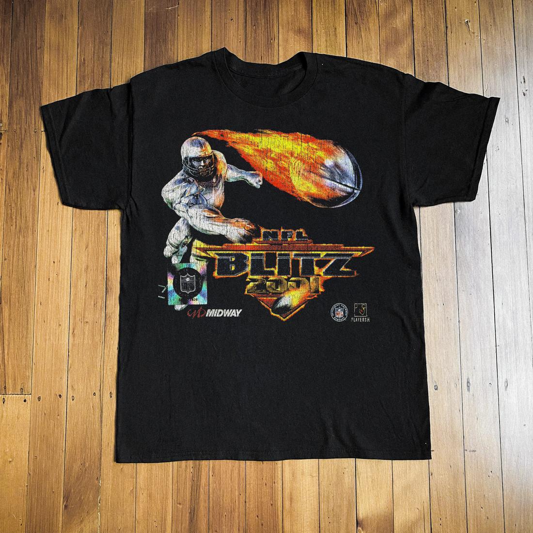 N.F.L Blitz 2001 Vintage T-Shirt Retro Gaming Tee S-5XL L